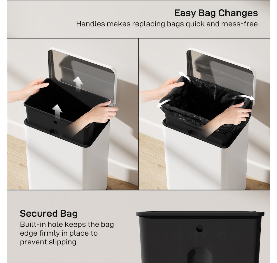 Image 961274_ALTMORE14.jpg, Product 961-274 / Price $74.99 - $76.99, HOMCOM 5.3 Gallon/20 L Garbage Can, Trash Bin with Soft Close Lid from HOMCOM on TSC.ca's Kitchen department
