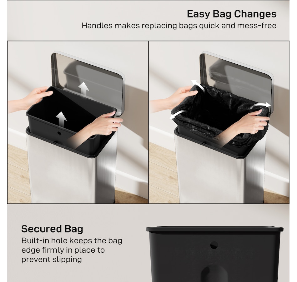 Image 961274_ALTMORE22.jpg, Product 961-274 / Price $74.99 - $76.99, HOMCOM 5.3 Gallon/20 L Garbage Can, Trash Bin with Soft Close Lid from HOMCOM on TSC.ca's Kitchen department