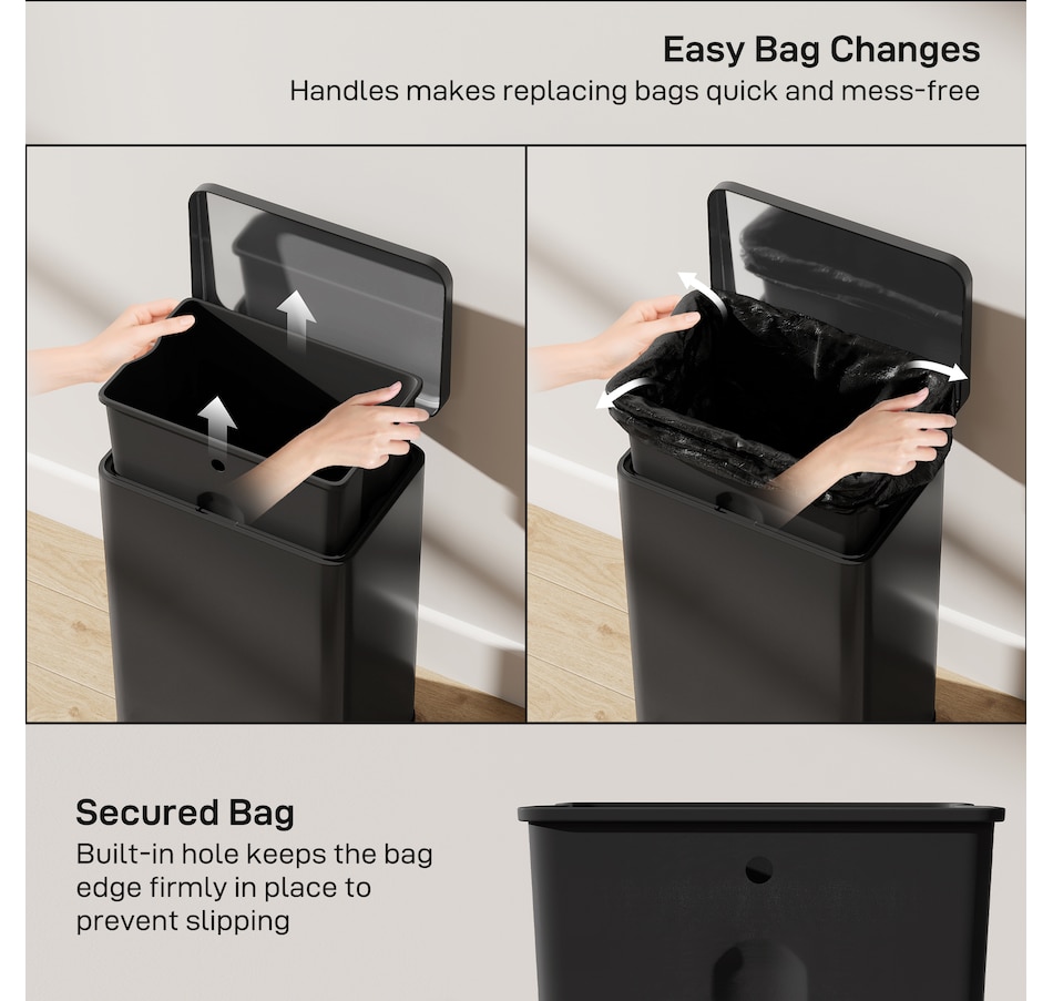 Image 961274_ALTMORE6.jpg, Product 961-274 / Price $74.99 - $76.99, HOMCOM 5.3 Gallon/20 L Garbage Can, Trash Bin with Soft Close Lid from HOMCOM on TSC.ca's Kitchen department