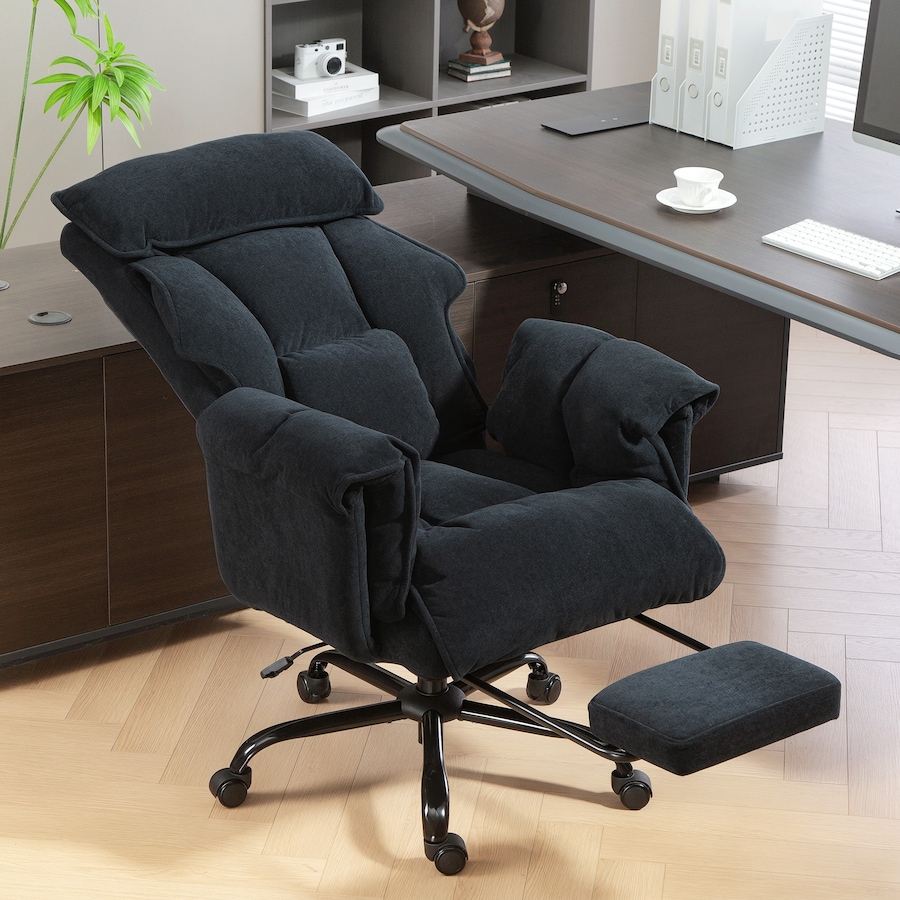 Image 961286_ALTMORE1.jpg, Product 961-286 / Price $257.49, HOMCOM Office Chair w/ Footrest Reclining Computer Desk Chair, Black from HOMCOM on TSC.ca's Home & Garden department