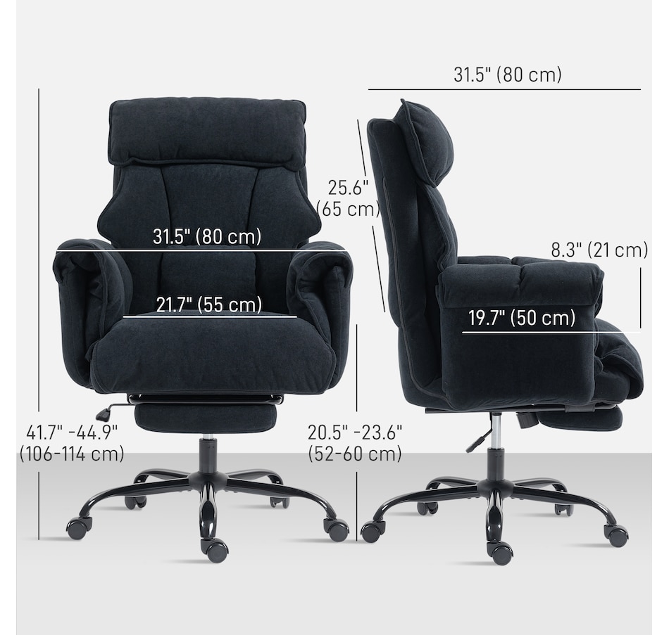 Image 961286_ALTMORE2.jpg, Product 961-286 / Price $264.99, HOMCOM Office Chair w/ Footrest Reclining Computer Desk Chair, Black from HOMCOM on TSC.ca's Home & Garden department