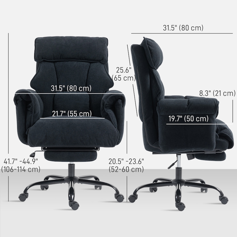 Image 961286_ALTMORE2.jpg, Product 961-286 / Price $257.49, HOMCOM Office Chair w/ Footrest Reclining Computer Desk Chair, Black from HOMCOM on TSC.ca's Home & Garden department