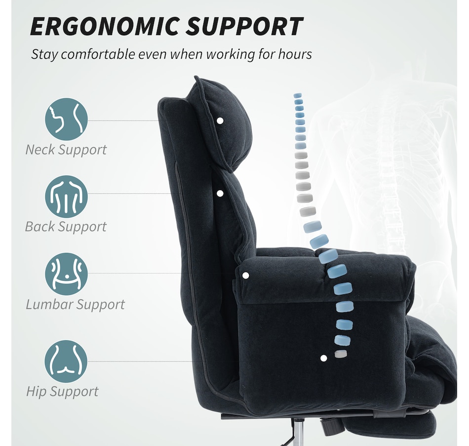 Image 961286_ALTMORE4.jpg, Product 961-286 / Price $264.99, HOMCOM Office Chair w/ Footrest Reclining Computer Desk Chair, Black from HOMCOM on TSC.ca's Home & Garden department