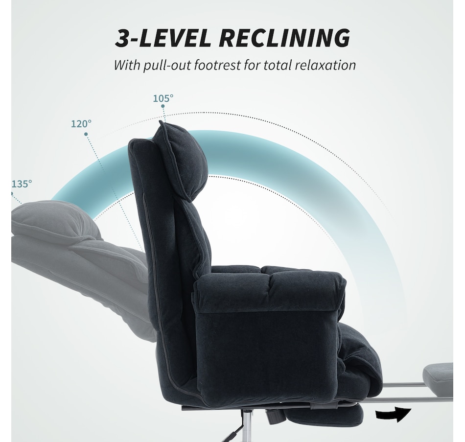 Image 961286_ALTMORE5.jpg, Product 961-286 / Price $264.99, HOMCOM Office Chair w/ Footrest Reclining Computer Desk Chair, Black from HOMCOM on TSC.ca's Home & Garden department