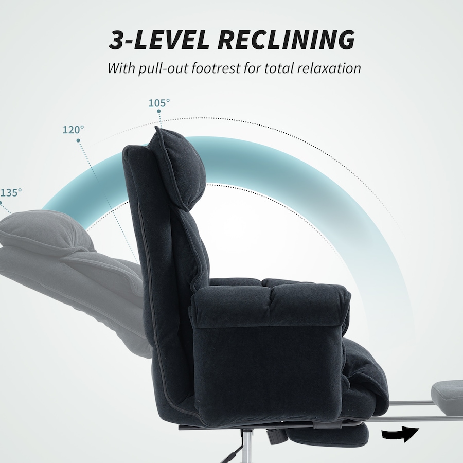 Image 961286_ALTMORE5.jpg, Product 961-286 / Price $257.49, HOMCOM Office Chair w/ Footrest Reclining Computer Desk Chair, Black from HOMCOM on TSC.ca's Home & Garden department