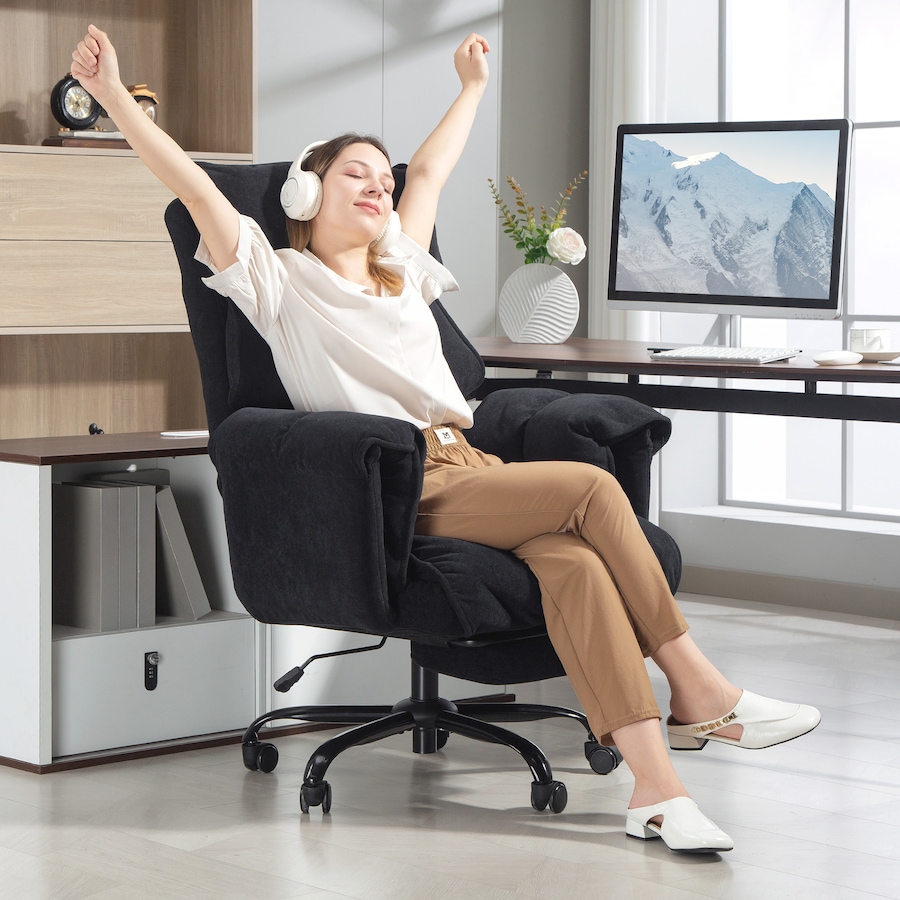 Image 961286_ALTMORE8.jpg, Product 961-286 / Price $257.49, HOMCOM Office Chair w/ Footrest Reclining Computer Desk Chair, Black from HOMCOM on TSC.ca's Home & Garden department