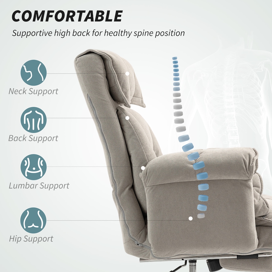 Image 961287_ALTMORE3.jpg, Product 961-287 / Price $238.69, HOMCOM Executive Office Chair, Computer Desk Chair with Footrest, Grey from HOMCOM on TSC.ca's Home & Garden department