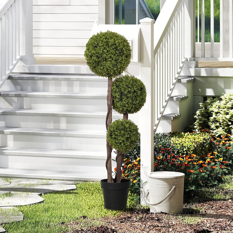 Image 961304_ALTMORE1.jpg, Product 961-304 / Price $66.99 - $89.99, HOMCOM Artificial Boxwood Triple Ball Topiary Tree in Nursery Pot Green from HOMCOM on TSC.ca's Home & Garden department