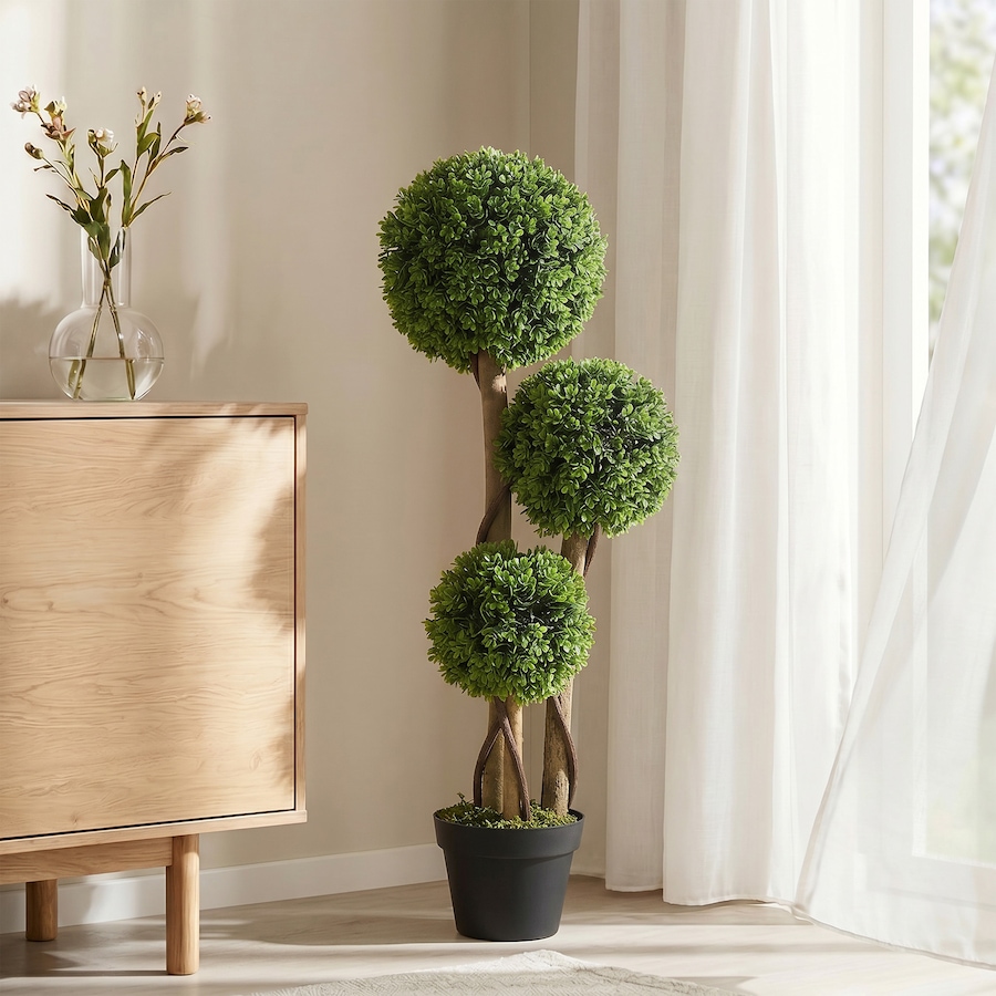 Image 961304_ALTMORE20.jpg, Product 961-304 / Price $66.99 - $89.99, HOMCOM Artificial Boxwood Triple Ball Topiary Tree in Nursery Pot Green from HOMCOM on TSC.ca's Home & Garden department