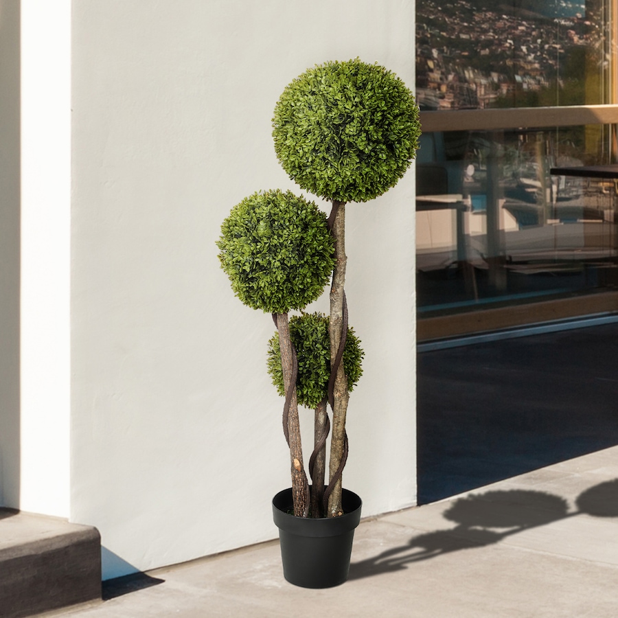 Image 961304_ALTMORE6.jpg, Product 961-304 / Price $66.99 - $89.99, HOMCOM Artificial Boxwood Triple Ball Topiary Tree in Nursery Pot Green from HOMCOM on TSC.ca's Home & Garden department