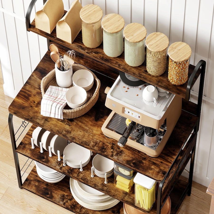 Image 961306_ALTMORE14.jpg, Product 961-306 / Price $94.99, HOMCOM Baker's Rack with Power Outlet, Adjustable Shelves and USB Charger from HOMCOM on TSC.ca's Home & Garden department