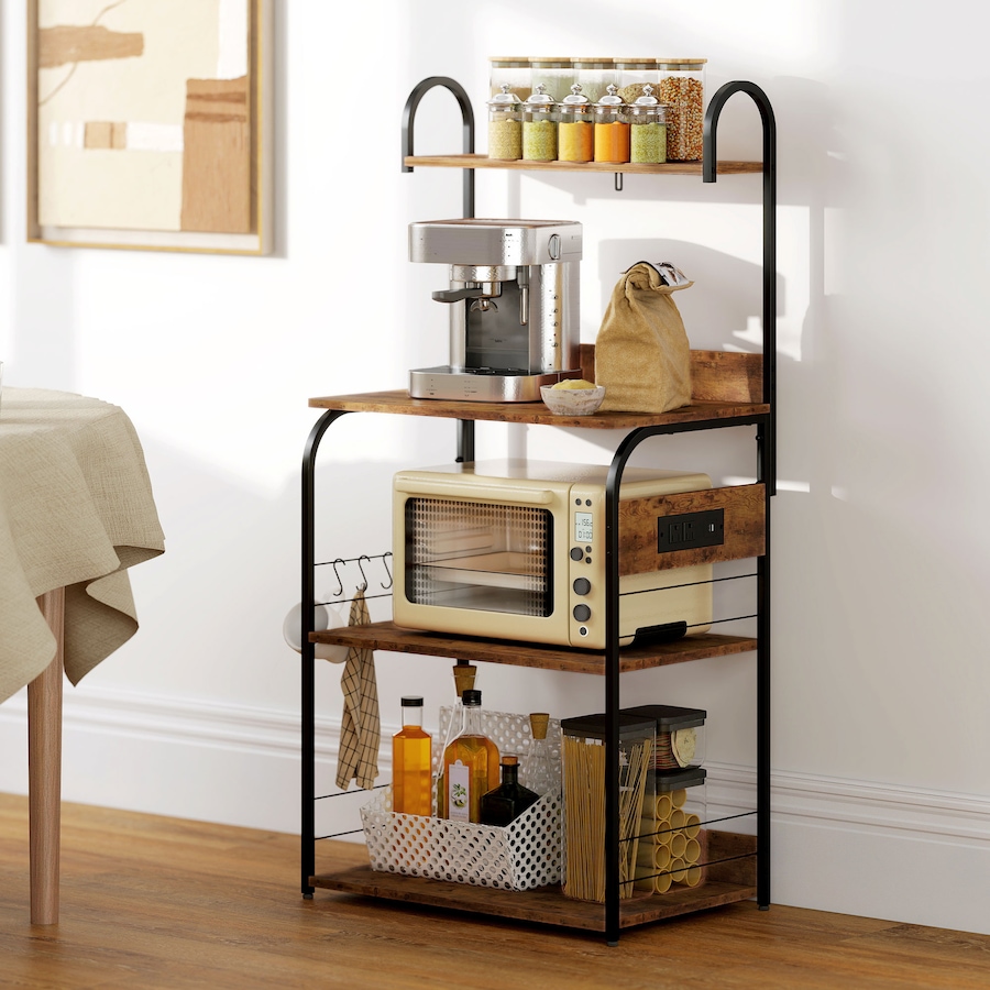Image 961306_ALTMORE8.jpg, Product 961-306 / Price $94.99, HOMCOM Baker's Rack with Power Outlet, Adjustable Shelves and USB Charger from HOMCOM on TSC.ca's Home & Garden department