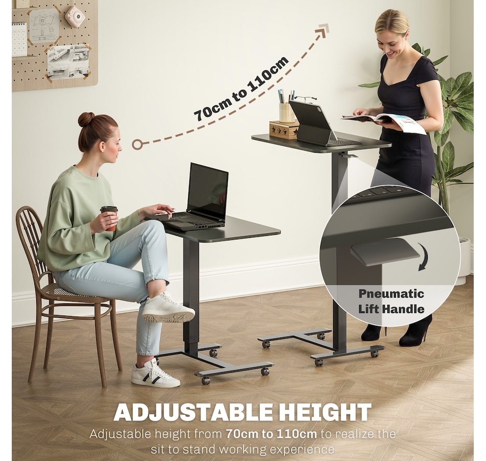 Image 961310_ALTMORE11.jpg, Product 961-310 / Price $96.99, HOMCOM Standing Desk Adjustable Height, Pneumatic Stand Up Desk from HOMCOM on TSC.ca's Home & Garden department