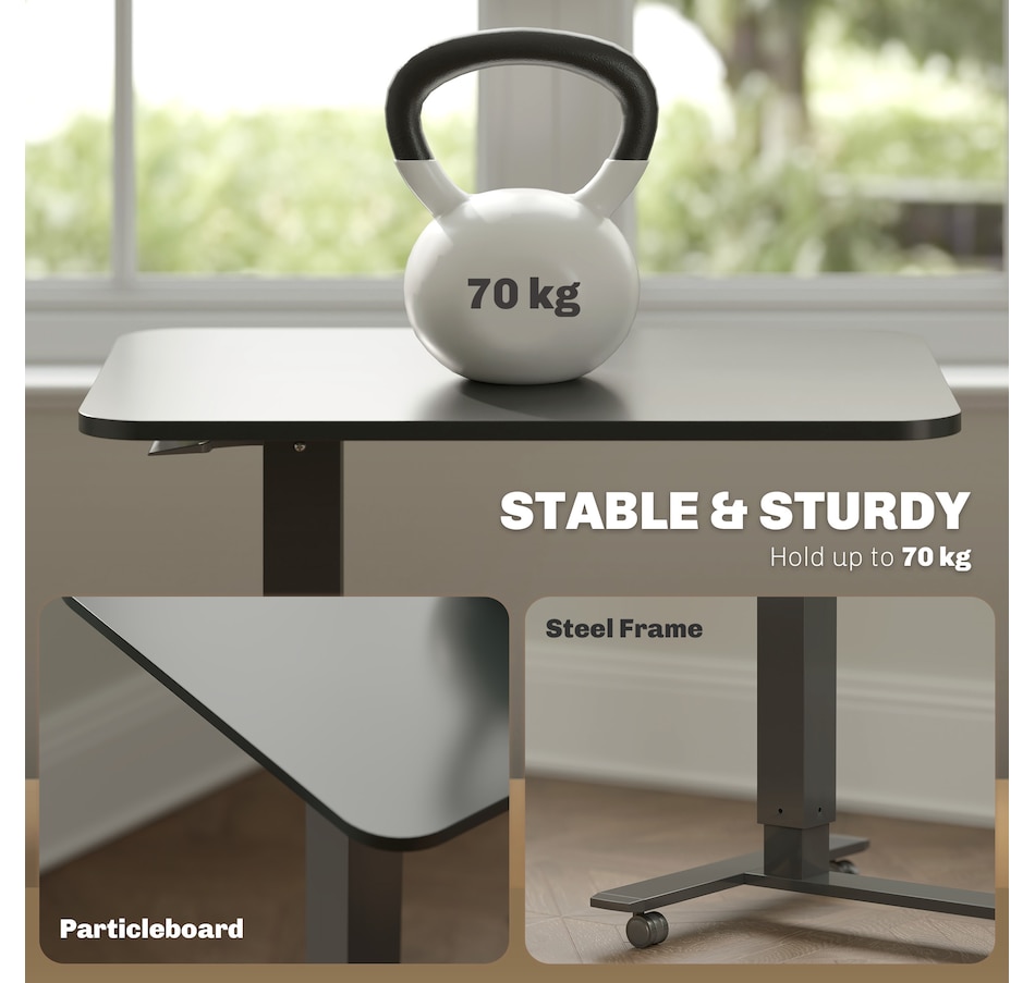 Image 961310_ALTMORE14.jpg, Product 961-310 / Price $96.99, HOMCOM Standing Desk Adjustable Height, Pneumatic Stand Up Desk from HOMCOM on TSC.ca's Home & Garden department