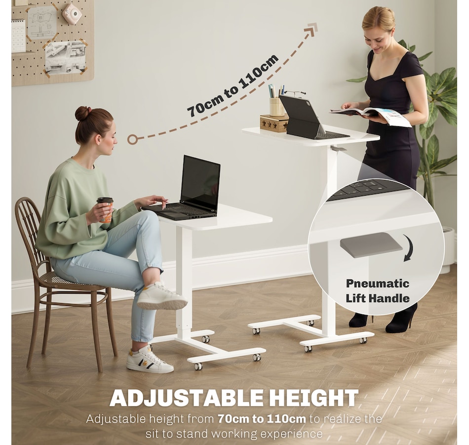 Image 961310_ALTMORE3.jpg, Product 961-310 / Price $96.99, HOMCOM Standing Desk Adjustable Height, Pneumatic Stand Up Desk from HOMCOM on TSC.ca's Home & Garden department