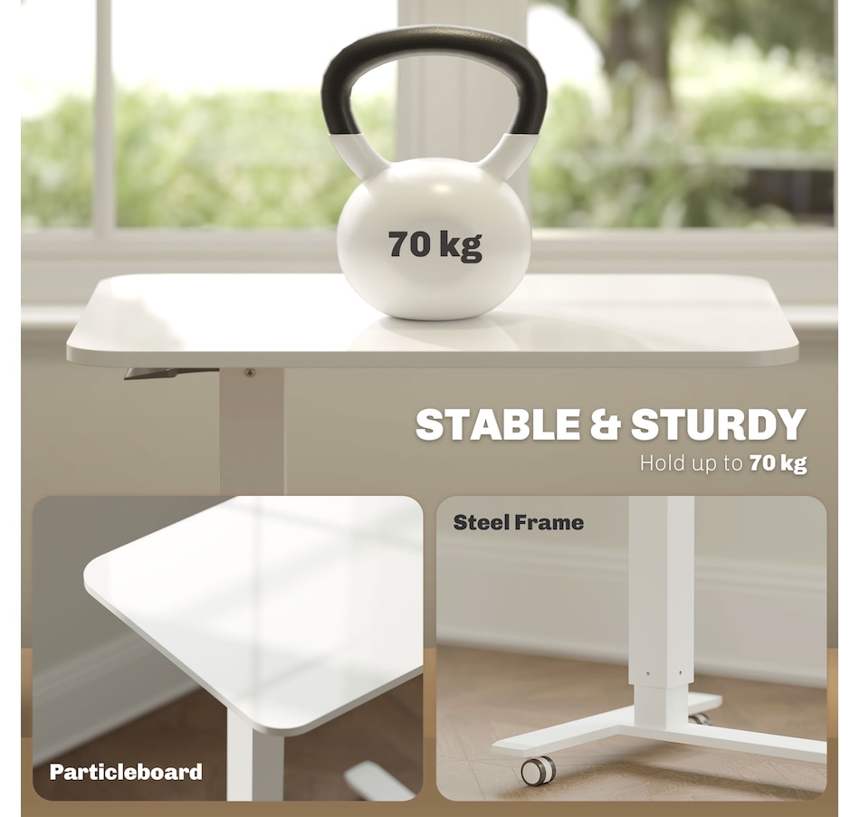Image 961310_ALTMORE6.jpg, Product 961-310 / Price $96.99, HOMCOM Standing Desk Adjustable Height, Pneumatic Stand Up Desk from HOMCOM on TSC.ca's Home & Garden department