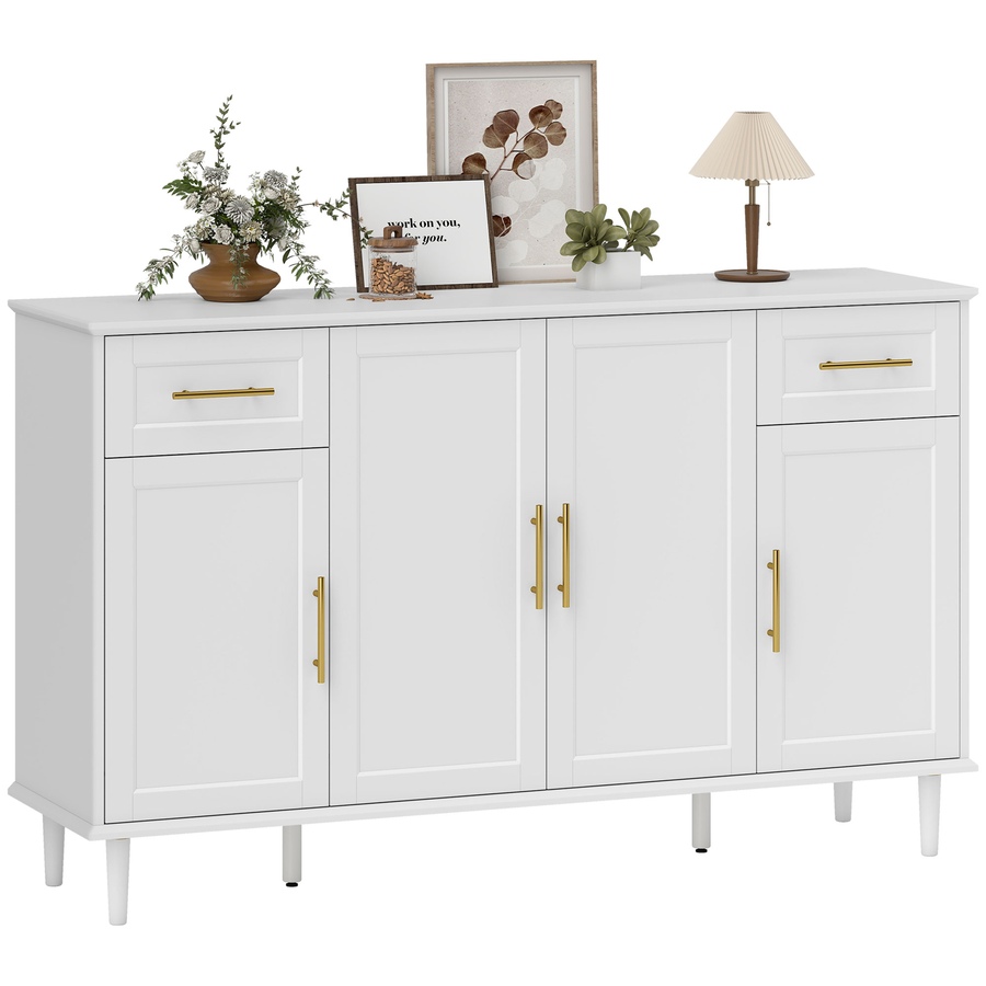 Image 961314.jpg, Product 961-314 / Price $279.99, HOMCOM 55" Modern Sideboard Buffet Cabinet with Soft-Close Doors White from HOMCOM on TSC.ca's Home & Garden department