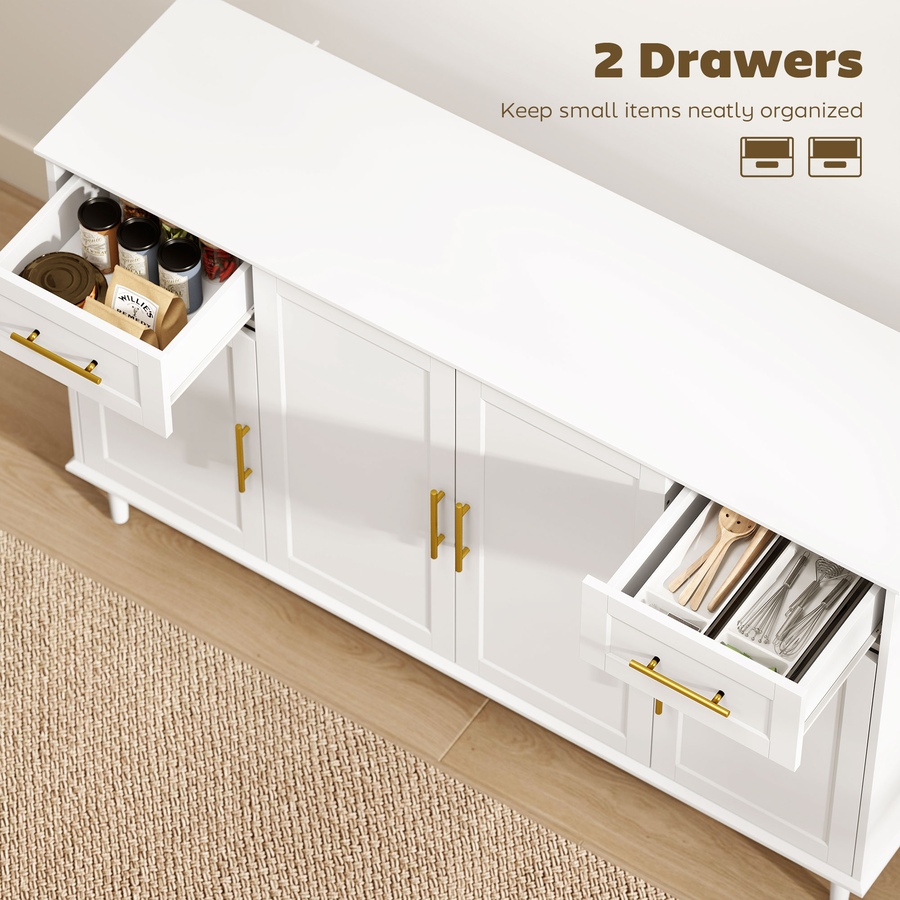 Image 961314_ALTMORE4.jpg, Product 961-314 / Price $279.99, HOMCOM 55" Modern Sideboard Buffet Cabinet with Soft-Close Doors White from HOMCOM on TSC.ca's Home & Garden department