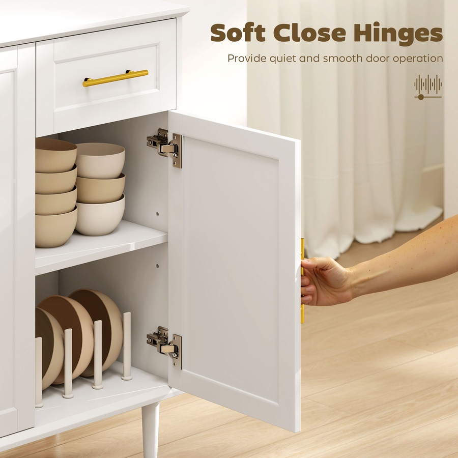 Image 961314_ALTMORE5.jpg, Product 961-314 / Price $279.99, HOMCOM 55" Modern Sideboard Buffet Cabinet with Soft-Close Doors White from HOMCOM on TSC.ca's Home & Garden department