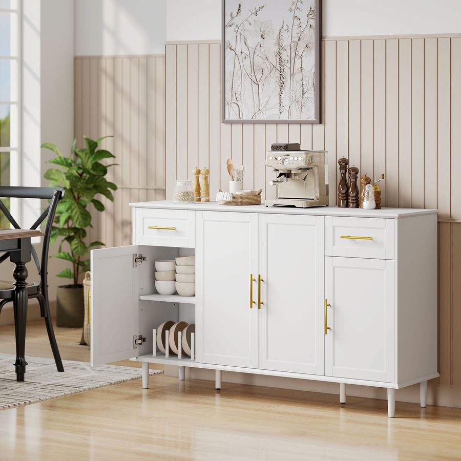 Image 961314_ALTMORE7.jpg, Product 961-314 / Price $279.99, HOMCOM 55" Modern Sideboard Buffet Cabinet with Soft-Close Doors White from HOMCOM on TSC.ca's Home & Garden department