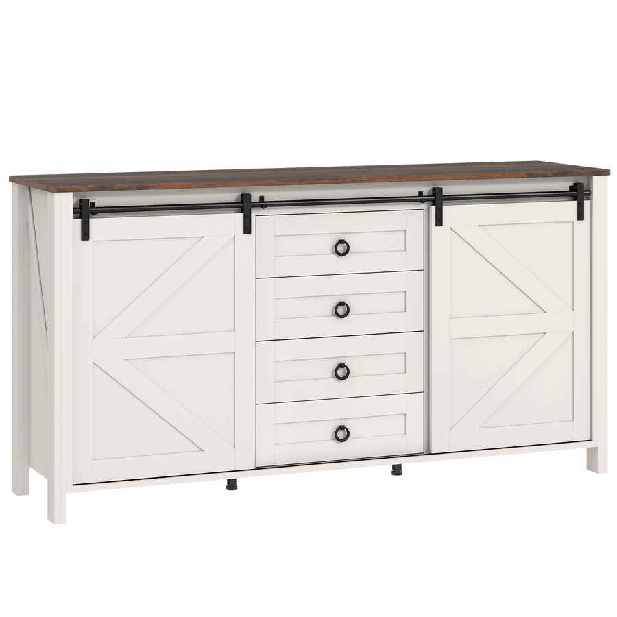 Image 961316_ALTMORE7.jpg, Product 961-316 / Price $319.99, HOMCOM Farmhouse Sideboard Buffet Cabinet with Doors Cream White from HOMCOM on TSC.ca's Home & Garden department
