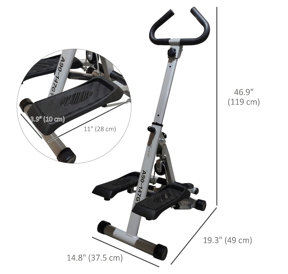 Image 961326_ALTMORE2.jpg, Product 961-326 / Price $72.99, Soozier Stepper Exercise Machine, Stair Stepper with Handlebar, Black from Soozier on TSC.ca's Health & Fitness department