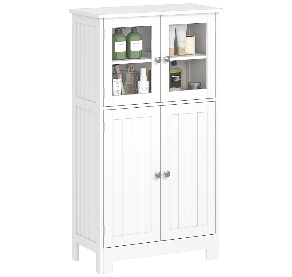 Image 961331.jpg, Product 961-331 / Price $129.99, kleankin Bathroom Floor Storage Cabinet Kitchen Cupboard w/ Doors from Kleankin on TSC.ca's Home & Garden department