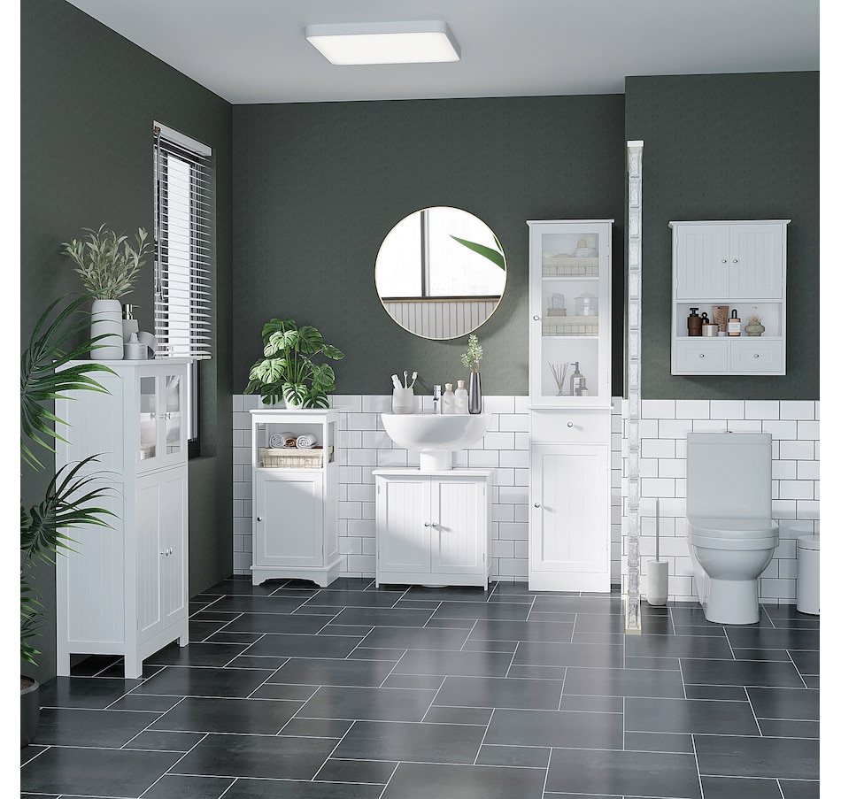 Image 961331_ALTMORE1.jpg, Product 961-331 / Price $129.99, kleankin Bathroom Floor Storage Cabinet Kitchen Cupboard w/ Doors from Kleankin on TSC.ca's Home & Garden department