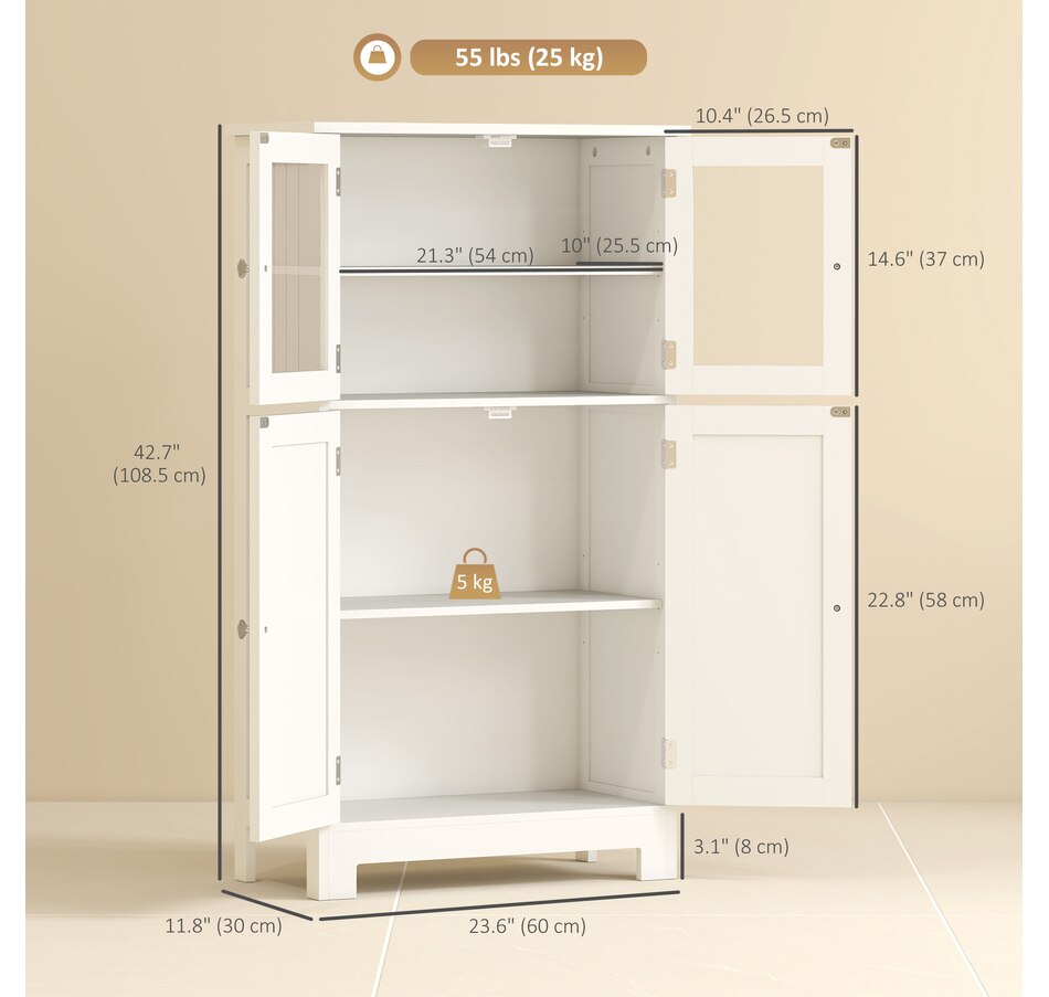 Image 961331_ALTMORE2.jpg, Product 961-331 / Price $129.99, kleankin Bathroom Floor Storage Cabinet Kitchen Cupboard w/ Doors from Kleankin on TSC.ca's Home & Garden department