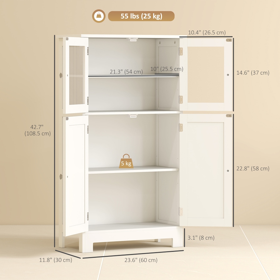 Image 961331_ALTMORE2.jpg, Product 961-331 / Price $124.99, kleankin Bathroom Floor Storage Cabinet Kitchen Cupboard w/ Doors from Kleankin on TSC.ca's Home & Garden department