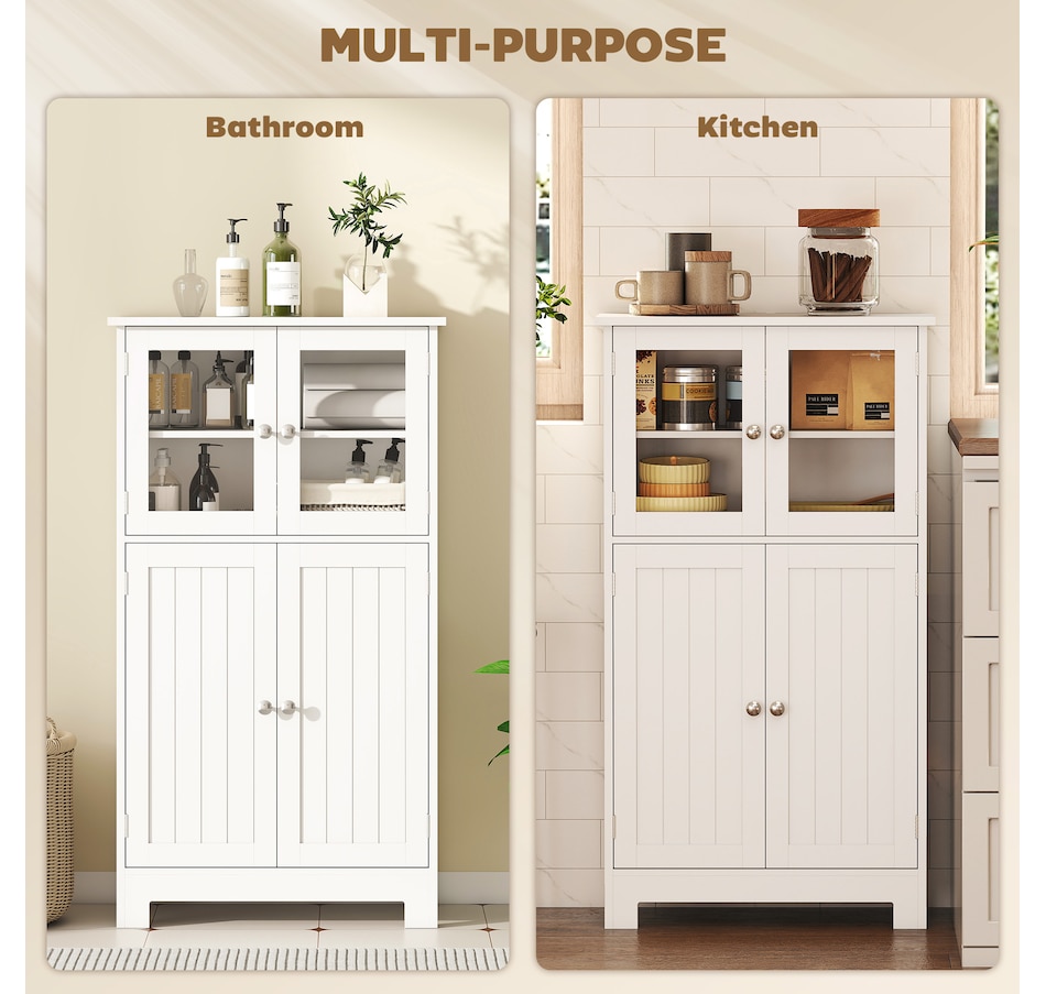 Image 961331_ALTMORE3.jpg, Product 961-331 / Price $129.99, kleankin Bathroom Floor Storage Cabinet Kitchen Cupboard w/ Doors from Kleankin on TSC.ca's Home & Garden department