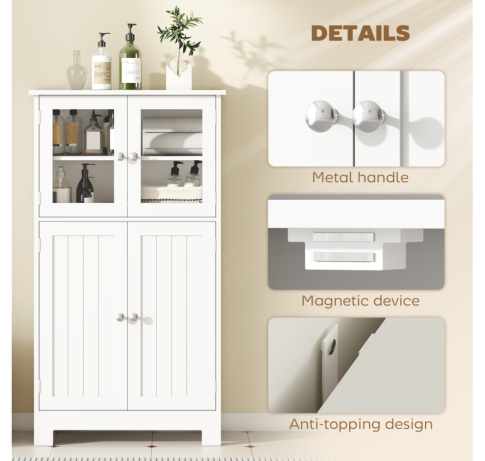 Image 961331_ALTMORE5.jpg, Product 961-331 / Price $129.99, kleankin Bathroom Floor Storage Cabinet Kitchen Cupboard w/ Doors from Kleankin on TSC.ca's Home & Garden department