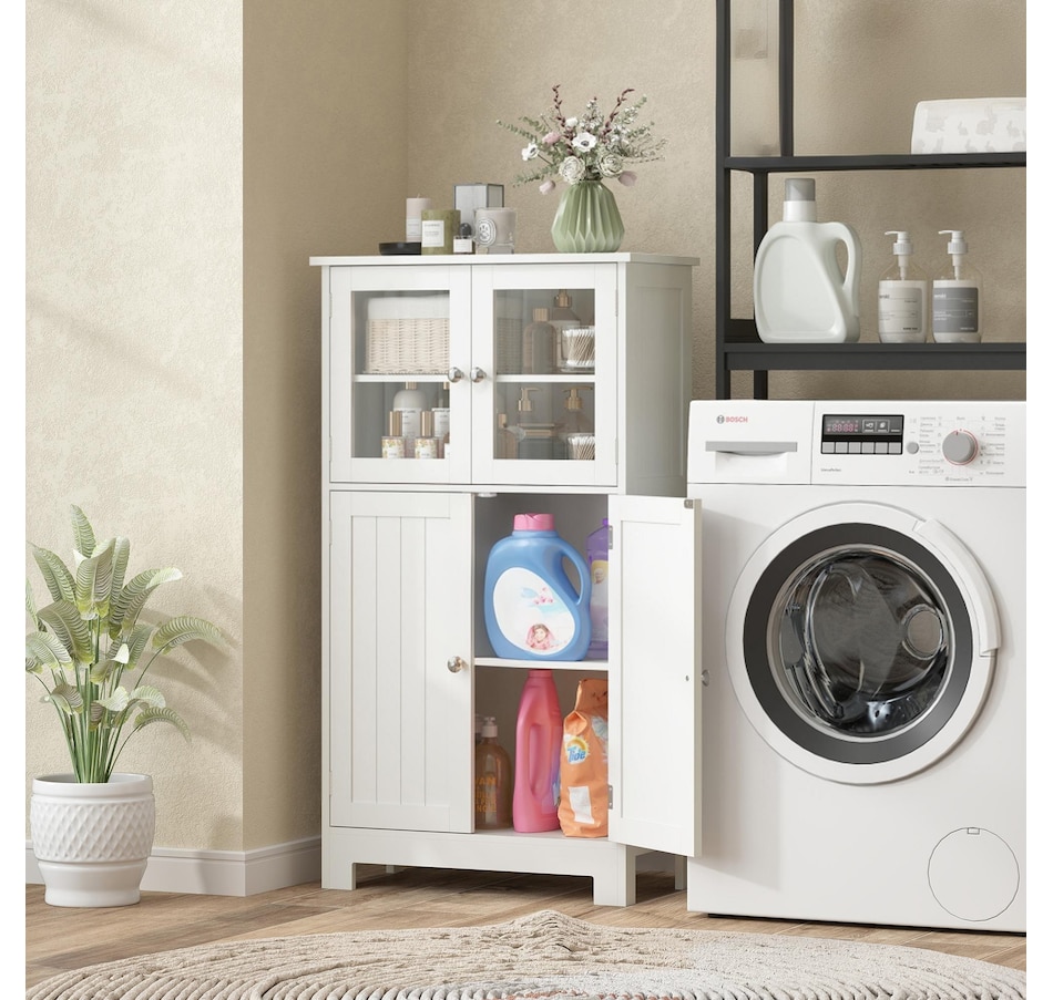 Image 961331_ALTMORE9.jpg, Product 961-331 / Price $129.99, kleankin Bathroom Floor Storage Cabinet Kitchen Cupboard w/ Doors from Kleankin on TSC.ca's Home & Garden department