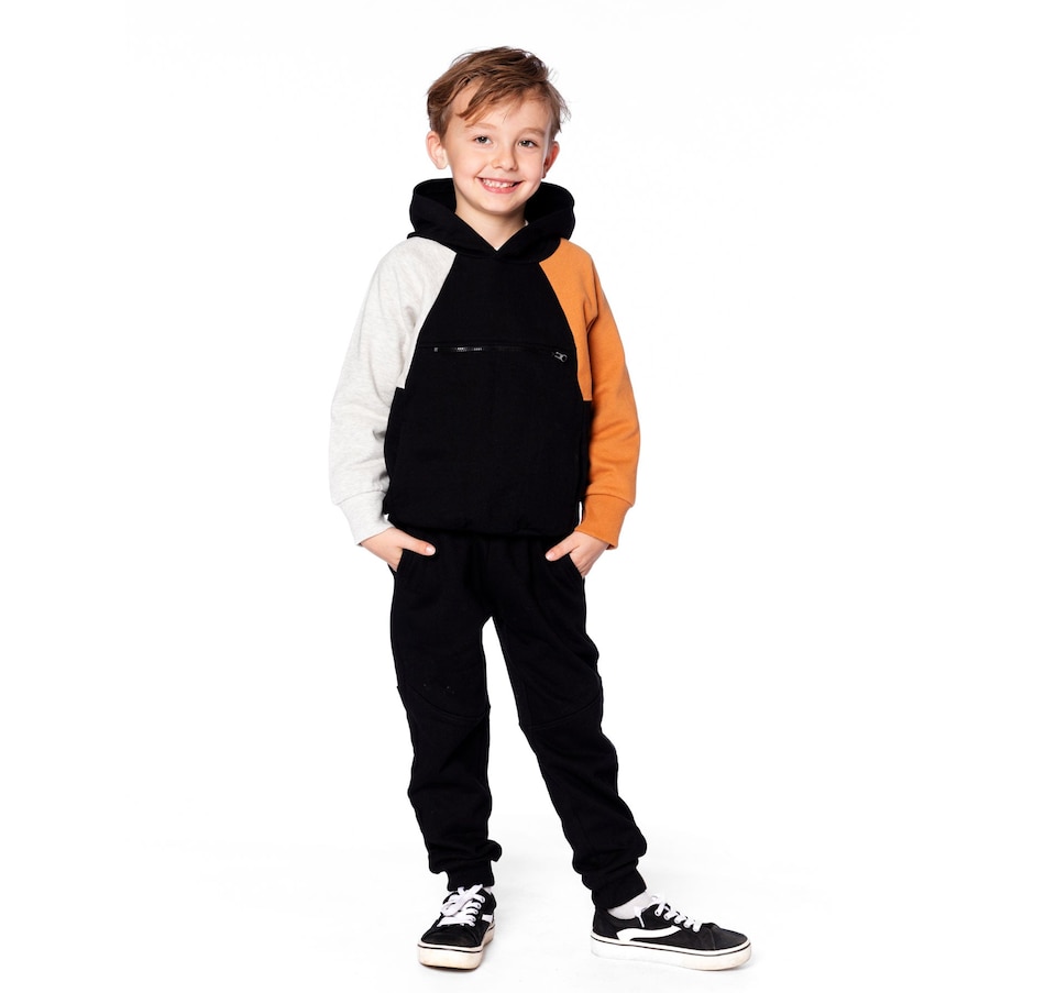 Image 961446_ALTMORE1.jpg, Product 961-446 / Price $29.50, Pullover Hooded Fleece Sweatshirt with Zip Pocket from Deux par Deux on TSC.ca's Fashion department