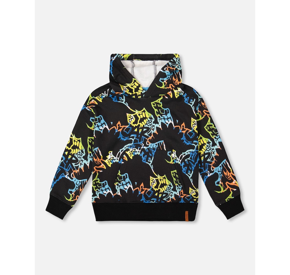 Image 961451_ST01.jpg, Product 961-451 / Price $17.40, Printed Hooded Fleece Sweatshirt Dinosaur Graphic from Deux par Deux on TSC.ca's Fashion department