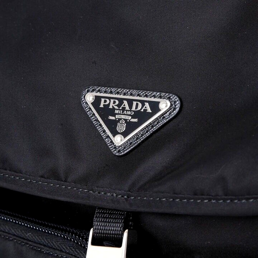 Image 961682_ALTMORE5.jpg, Product 961-682 / Price $4,055.00, Prada Re-Nylon and Saffiano Leather Trim Medium Drawstring Rucksack Backpack in Black from Prada on TSC.ca's Fashion department