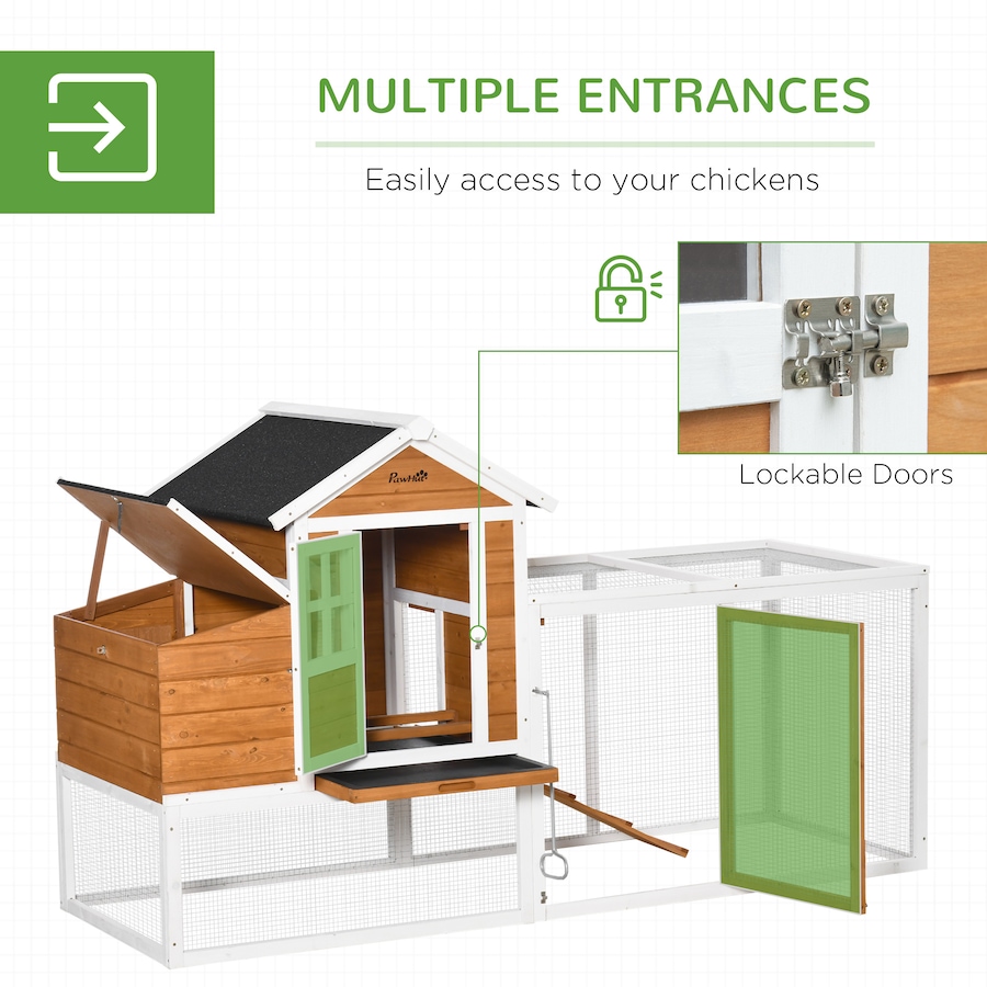 Image 962010_ALTMORE4.jpg, Product 962-010 / Price $209.99, PawHut Chicken Run Large Chicken Coop Waterproof for 2–4 Chickens, Orange from PawHut on TSC.ca's Home & Garden department