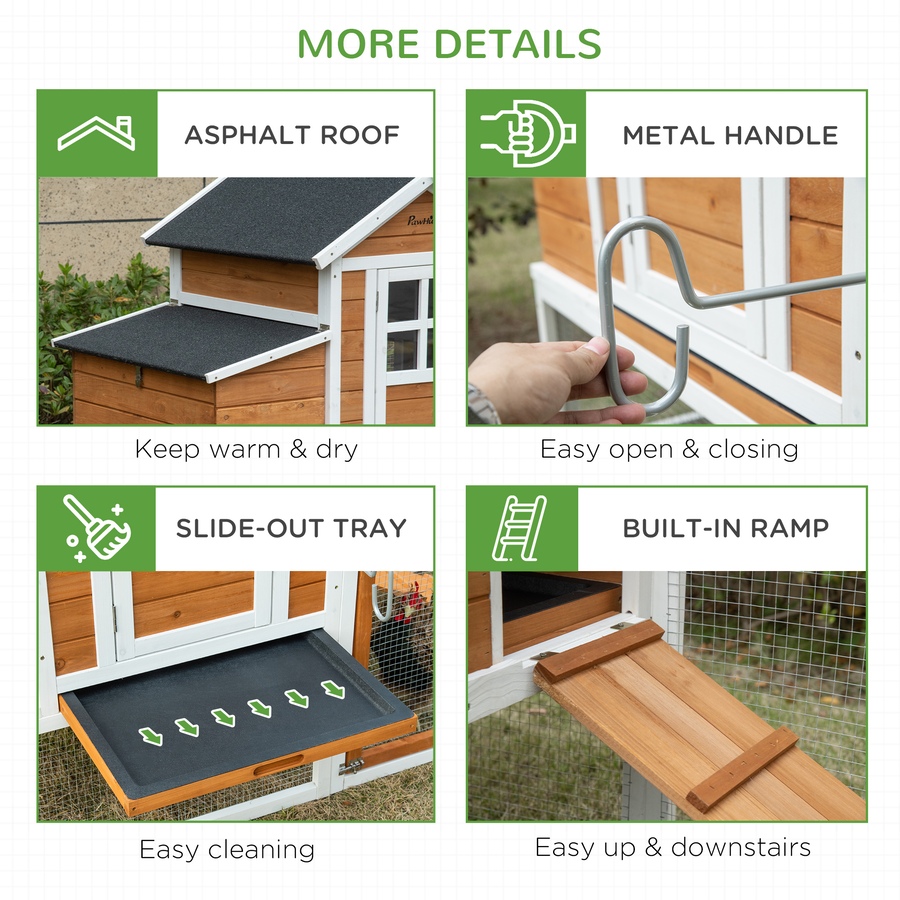 Image 962010_ALTMORE6.jpg, Product 962-010 / Price $209.99, PawHut Chicken Run Large Chicken Coop Waterproof for 2–4 Chickens, Orange from PawHut on TSC.ca's Home & Garden department
