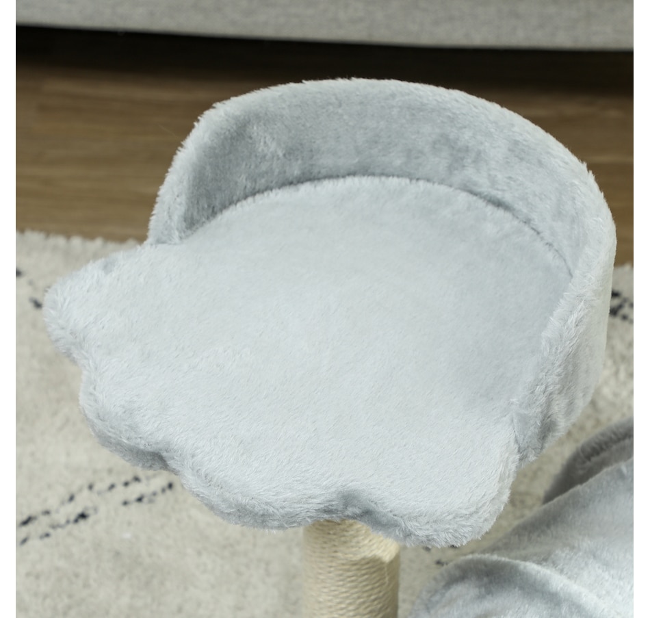 Image 962025_ALTMORE7.jpg, Product 962-025 / Price $25.99, PawHut Small Cat Tree, Cat Tower with Tunnel, Scratching Post, Bed, Grey from PawHut on TSC.ca's Home & Garden department