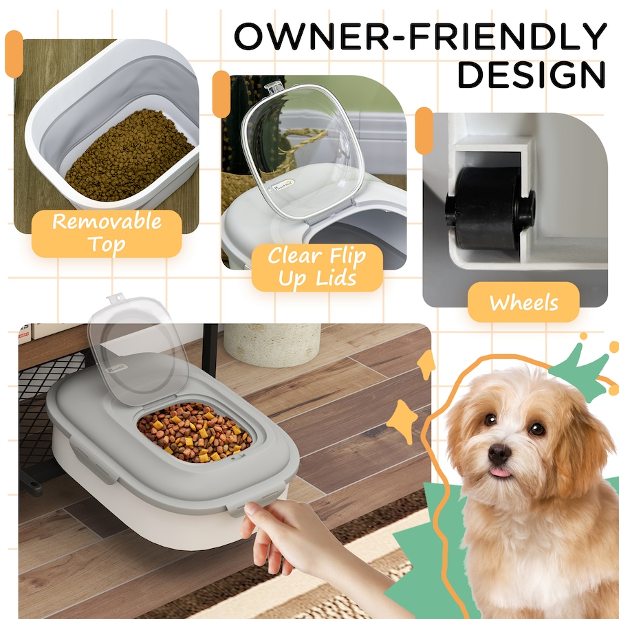 Image 962041_ALTMORE6.jpg, Product 962-041 / Price $44.99, PawHut 6-30lb Dog Food Storage Container Collapsible Design, Grey from PawHut on TSC.ca's Home & Garden department