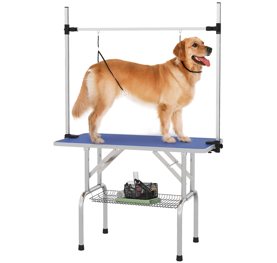 Image 962089.jpg, Product 962-089 / Price $162.99, PawHut Adjustable Dog Grooming Table with 2 Safety Slings, Blue from PawHut on TSC.ca's Home & Garden department
