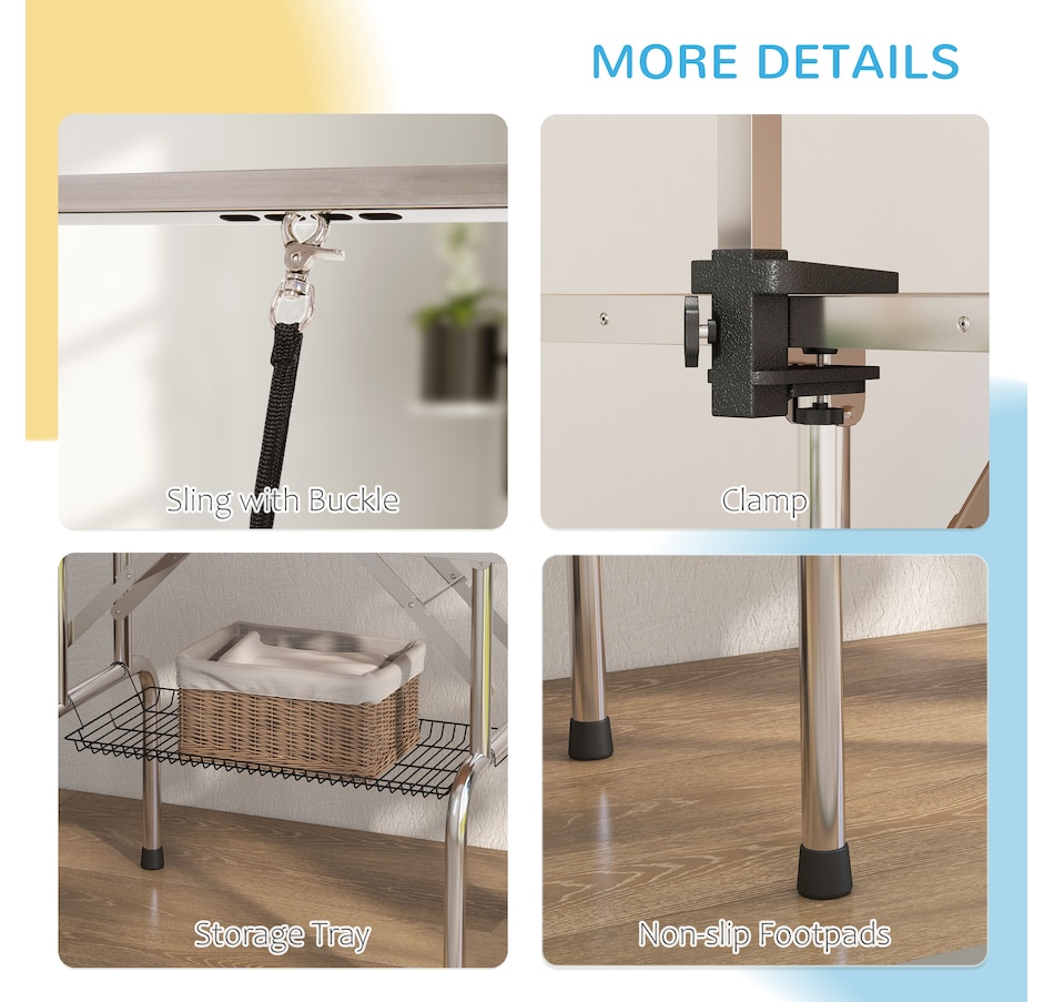 Image 962089_ALTMORE5.jpg, Product 962-089 / Price $162.99, PawHut Adjustable Dog Grooming Table with 2 Safety Slings, Blue from PawHut on TSC.ca's Home & Garden department
