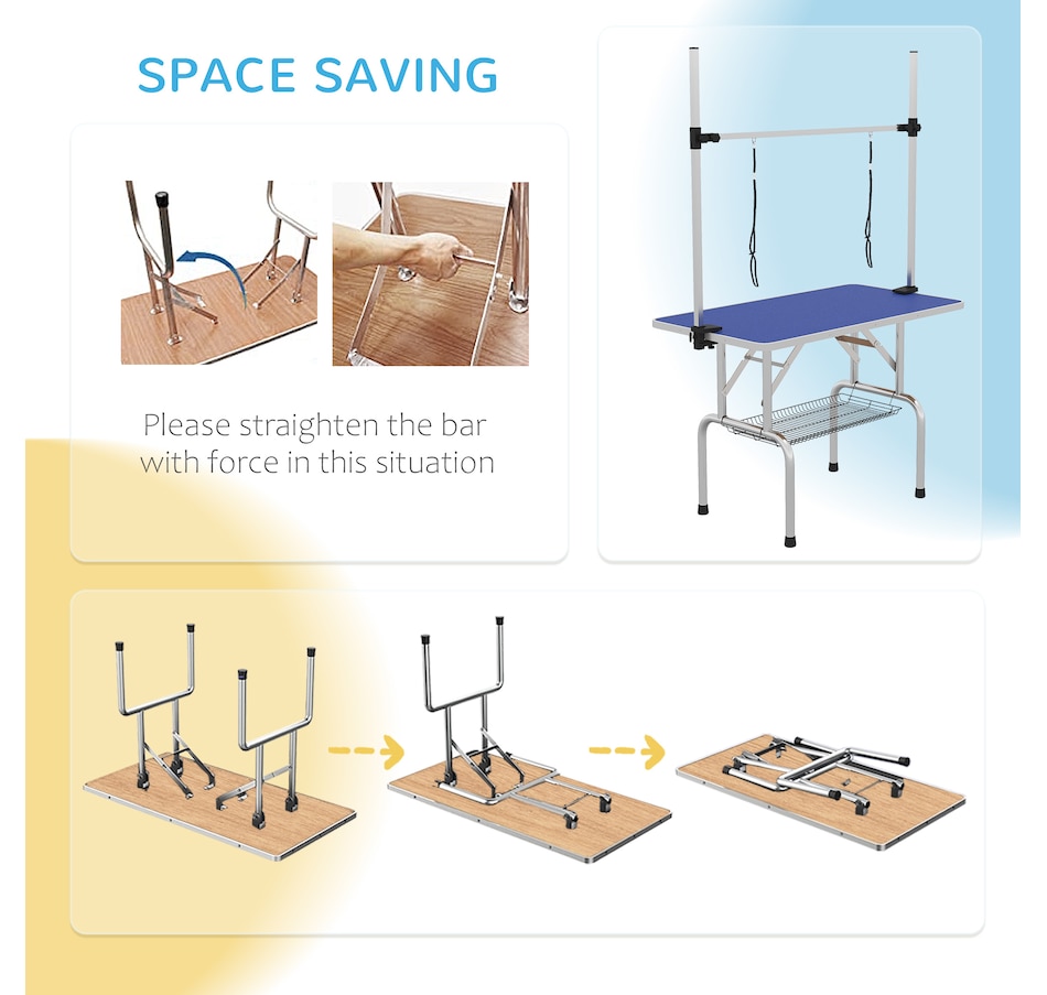 Image 962089_ALTMORE7.jpg, Product 962-089 / Price $162.99, PawHut Adjustable Dog Grooming Table with 2 Safety Slings, Blue from PawHut on TSC.ca's Home & Garden department