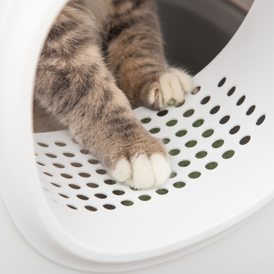 Image 962099_ALTMORE7.jpg, Product 962-099 / Price $73.99, PawHut Cat Litter Box, Open Top Kitty Litter Pan w/ Anti-Sand Tunnel, White from PawHut on TSC.ca's Home & Garden department
