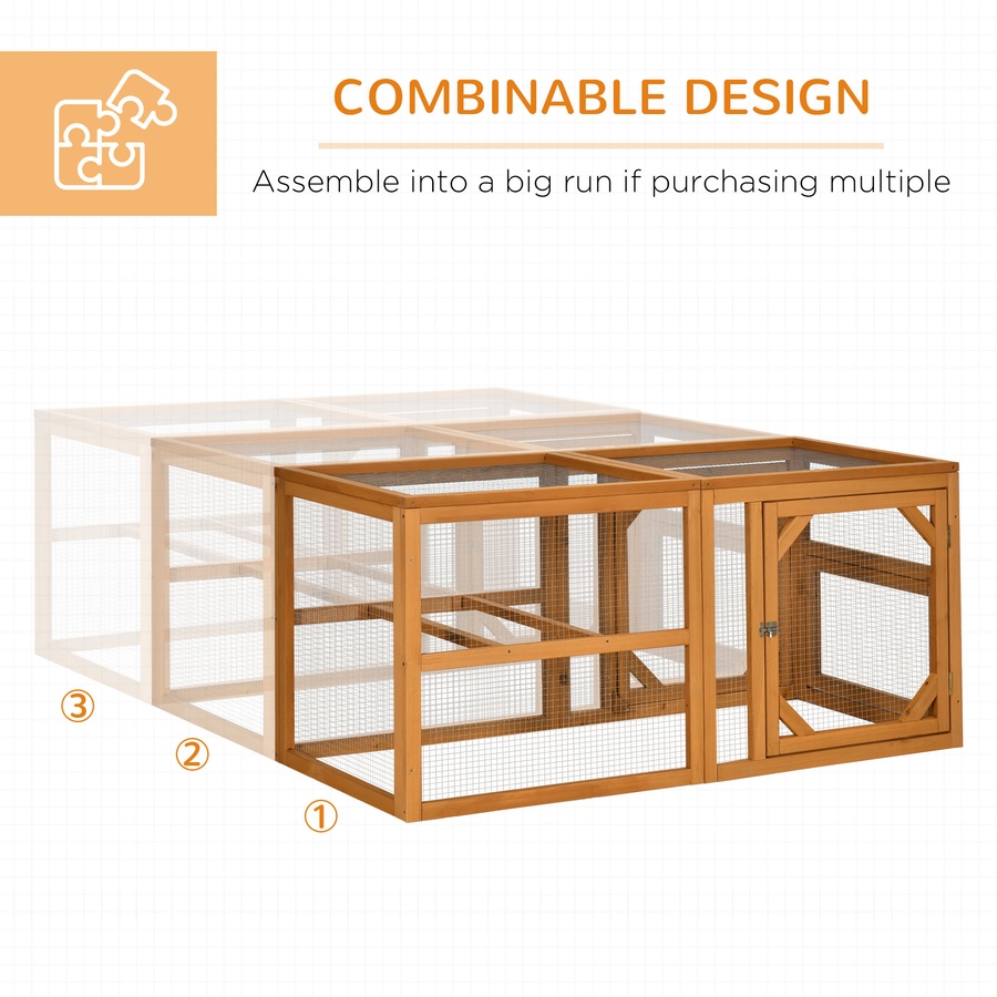 Image 962131_ALTMORE6.jpg, Product 962-131 / Price $137.99, PawHut Wooden Chicken Coop Extension, Chicken Cage w/ Roosting Bars, Orange from PawHut on TSC.ca's Home & Garden department