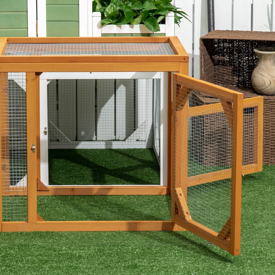 Image 962131_ALTMORE8.jpg, Product 962-131 / Price $137.99, PawHut Wooden Chicken Coop Extension, Chicken Cage w/ Roosting Bars, Orange from PawHut on TSC.ca's Home & Garden department