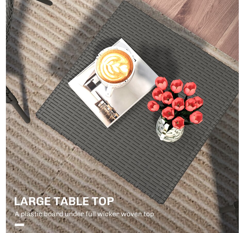 Image 962157_ALTMORE4.jpg, Product 962-157 / Price $64.99, Outsunny Rattan End Table with Full Woven Top, Outdoor Coffee Table, Grey from Outsunny on TSC.ca's Home & Garden department