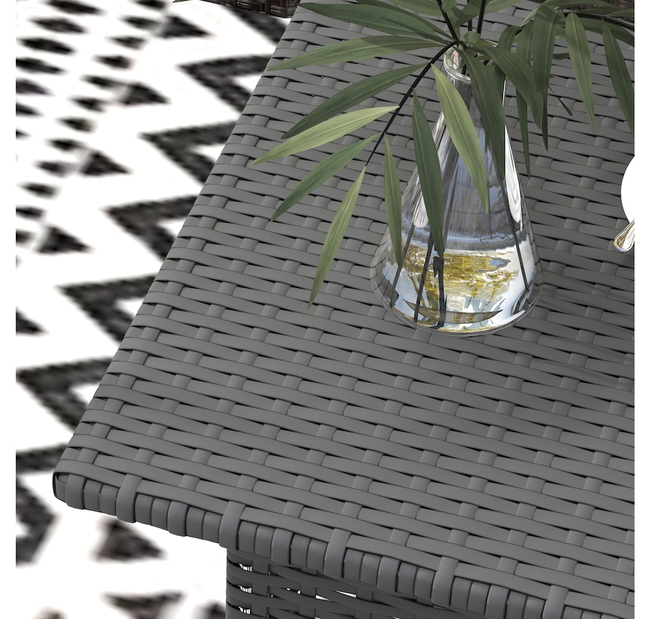 Image 962157_ALTMORE8.jpg, Product 962-157 / Price $64.99, Outsunny Rattan End Table with Full Woven Top, Outdoor Coffee Table, Grey from Outsunny on TSC.ca's Home & Garden department
