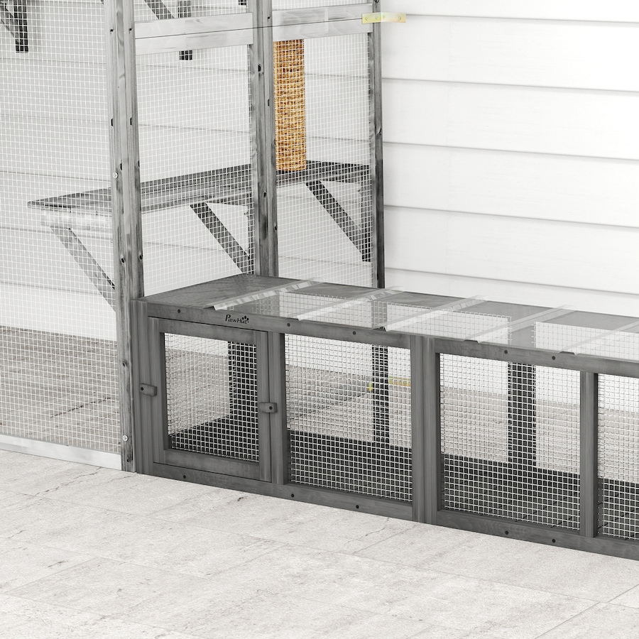 Image 962172_ALTMORE8.jpg, Product 962-172 / Price $119.99, PawHut Outdoor Cat Tunnel, Extendable Pet Enclosure with 3 Doors, Grey from PawHut on TSC.ca's Home & Garden department