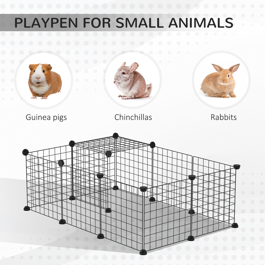 Image 962174_ALTMORE4.jpg, Product 962-174 / Price $43.99, PawHut Pet Playpen Small Animal Cage with 16 Panels, Metal Wire Fence from PawHut on TSC.ca's Home & Garden department